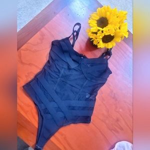 Windsor black mesh bodysuit